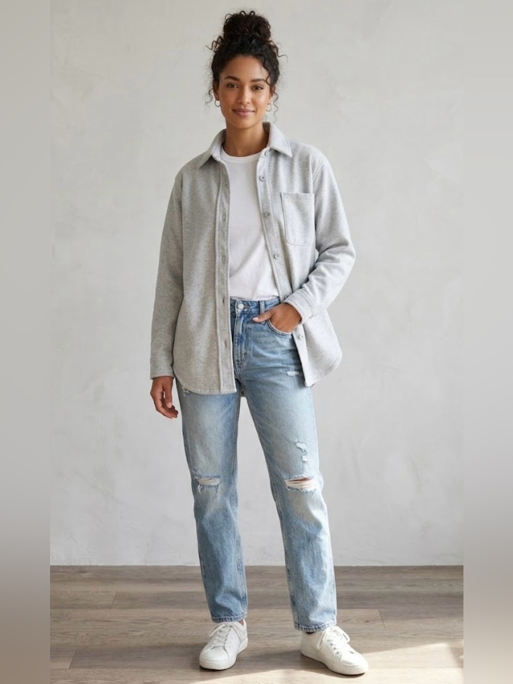 Silver Jeans Co. Fleece Boyfriend Shacket